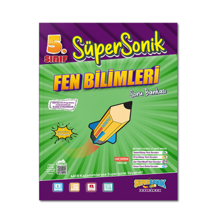 5. Sınıf Süpersonik Fen Bilimleri Soru Bankası