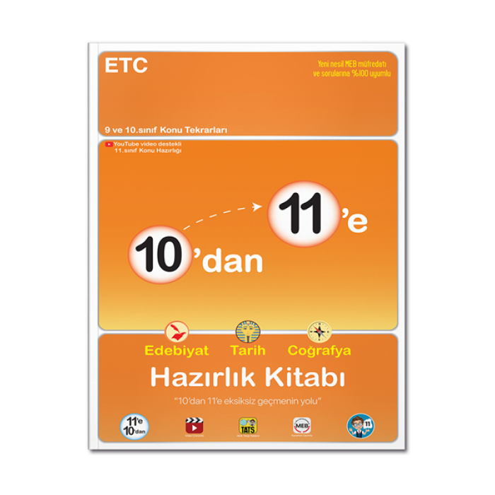 10dan 11e Edebiyat Tarih Coğrafya Hazırlık Kitabı