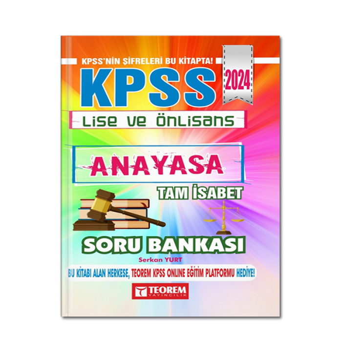 KPSS Lise Ön Lisans Tam İsabet Anayasa Soru Bankası Teorem Yayıncılık