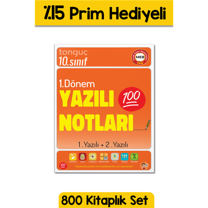 10. Sınıf Yazılı Notları 1. Dönem 1 ve 2. Yazılı - 800 Adet