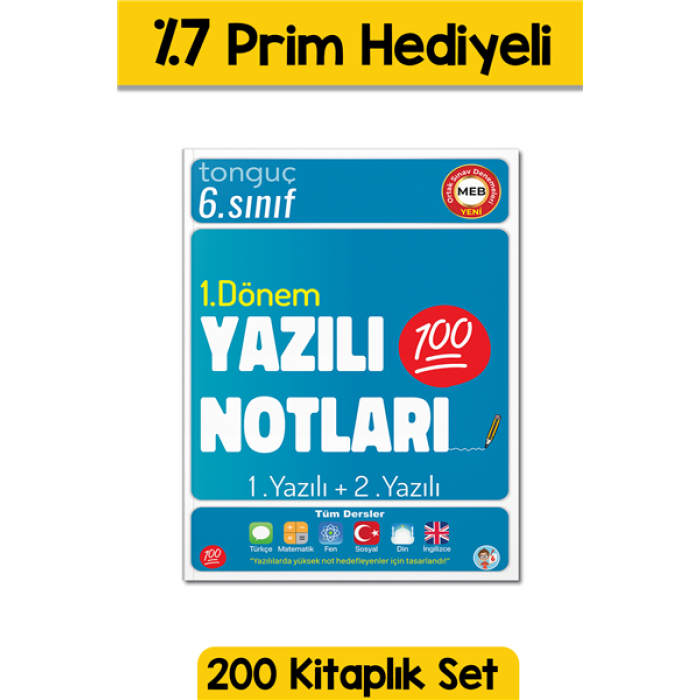 6. Sınıf Yazılı Notları 1. Dönem 1 ve 2. Yazılı - 200 Adet