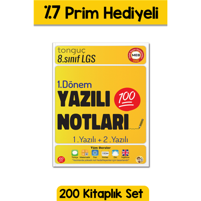 8. Sınıf Yazılı Notları 1. Dönem 1 ve 2. Yazılı - 200 Adet