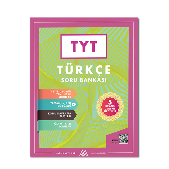 TYT Türkçe Soru Bankası 5 Deneme Hediyeli-Video Çözümlü Marsis Yayınları