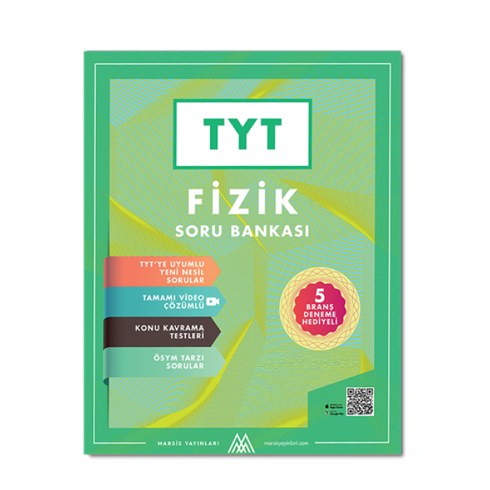 TYT Fizik Soru Bankası 5 Deneme Hediyeli-Video Çözümlü Marsis Yayınları