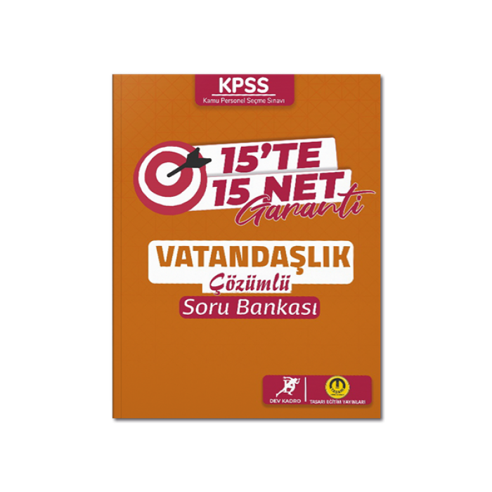 KPSS Vatandaşlık 15 te 15 Net Soru Bankası Tasarı Eğitim Yayınları