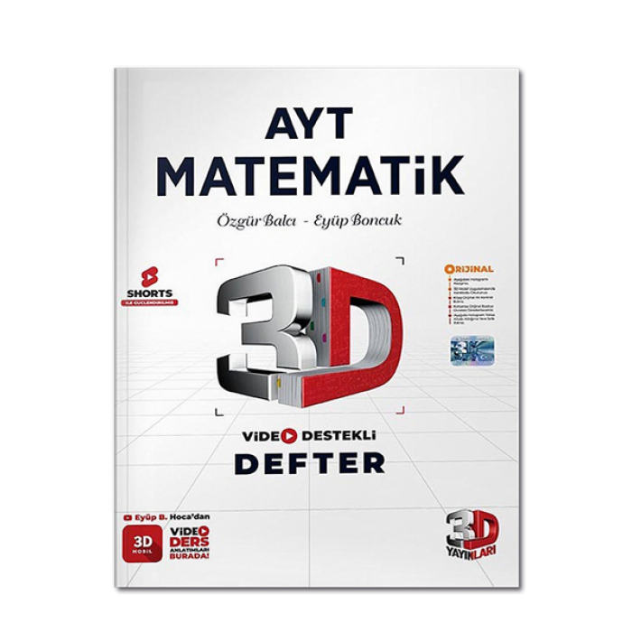 2024 AYT 3D Matematık Vdd3D Yayınları