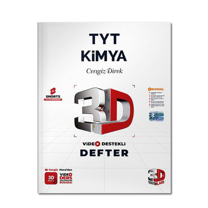 2024 TYT 3D Kimya Vdd 3D Yayınları