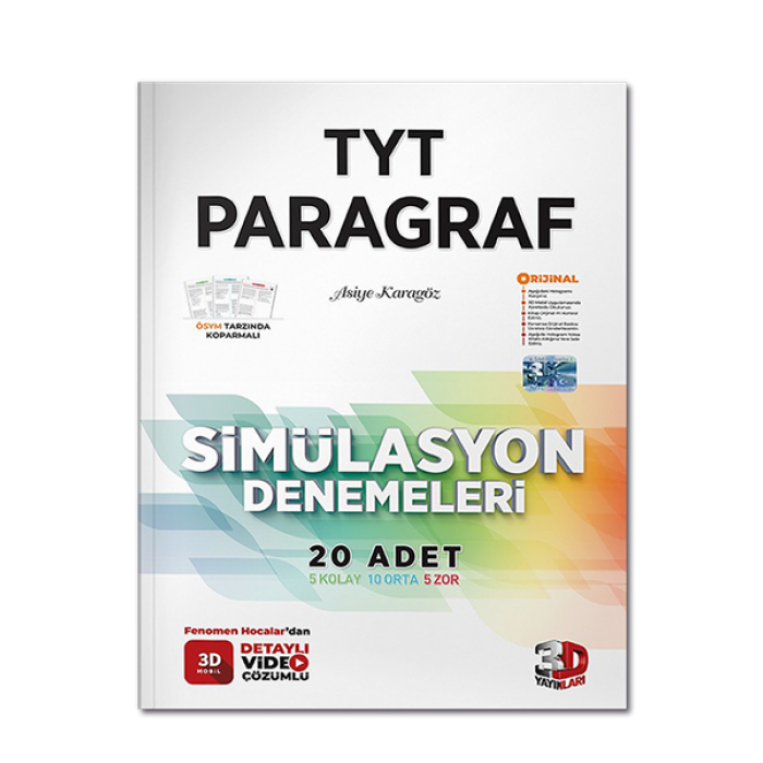 2024 TYT 3D Sım. Paragraf Denemeleri 3D Yayınları