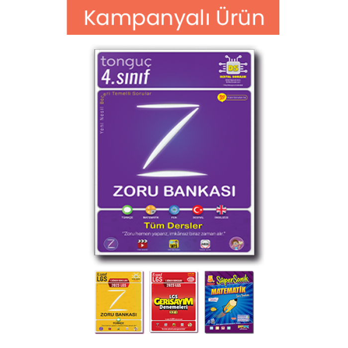 4. Sınıf Tüm Dersler Zoru Bankası-50 lik Paket (3 Kitap Hediyeli)