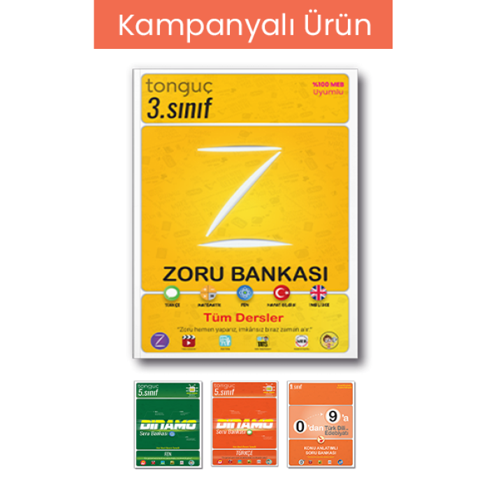 3. Sınıf Tüm Dersler Zoru Bankası-50 lik Paket (3 Kitap Hediyeli)