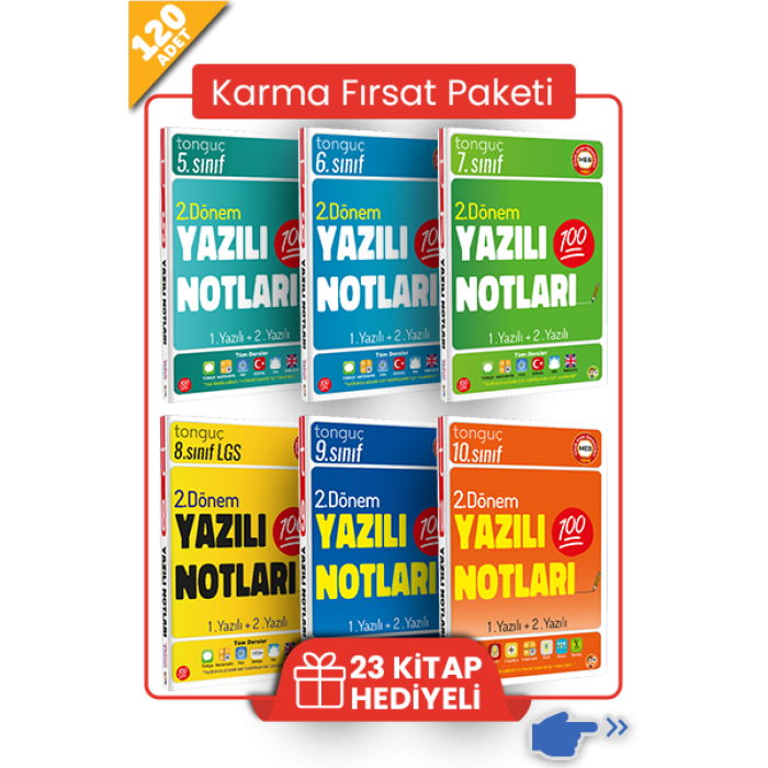 Yazılı Notları Karma Sınıf Fırsat Paketi - 120li (23 Kitap Hediyeli)