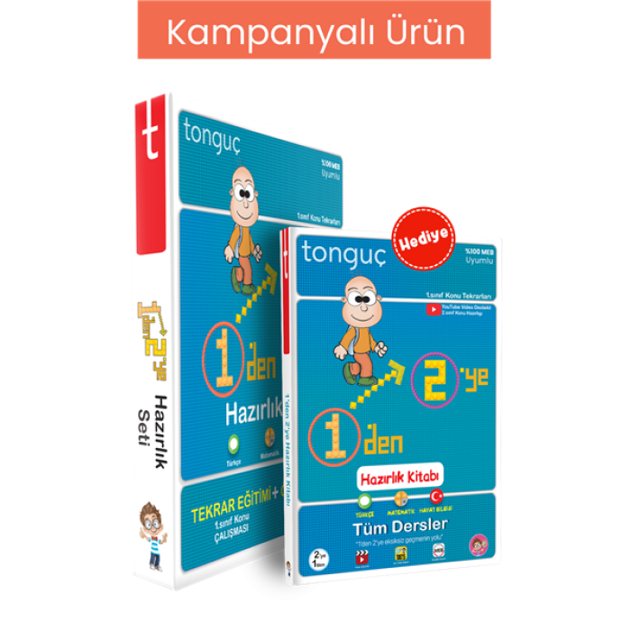 1den 2ye Hazırlık Seti 100lü Paket (34 adet Hazırlık Kitabı Hediyeli)
