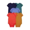 Layette Erkek Bebek 5li Kısa Kol Body  Karışık Renkli