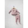 Baby Vintage Rose Zıbın Takım  Gül Kurusu