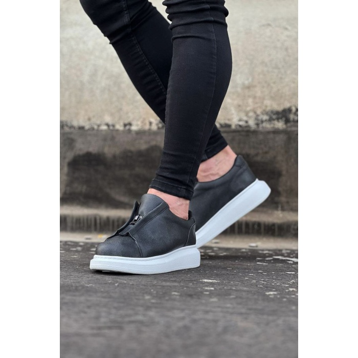 Wagoon WG010 Gri Cilt Erkek Casual Ayakkabı