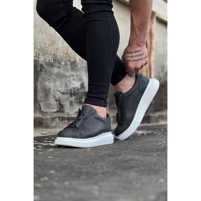 Wagoon WG010 Gri Cilt Erkek Casual Ayakkabı