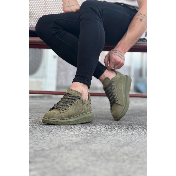 Wagoon WG096 Haki Süet Günlük Erkek Casual Ayakkabı