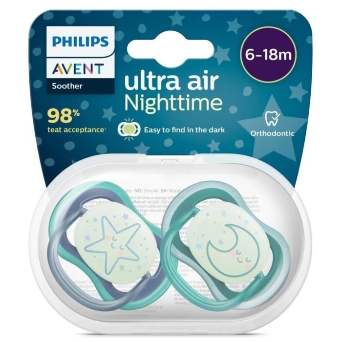 -Avent Ultra Air Gece Emzik 6-18 Ay Erkek