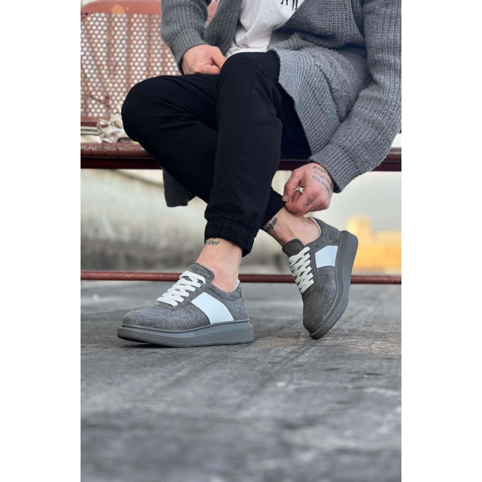Wagoon WG011 Gri Süet Erkek Casual Ayakkabı