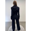 Kemerli Denim Gömlek Pantolon Takım Elbise