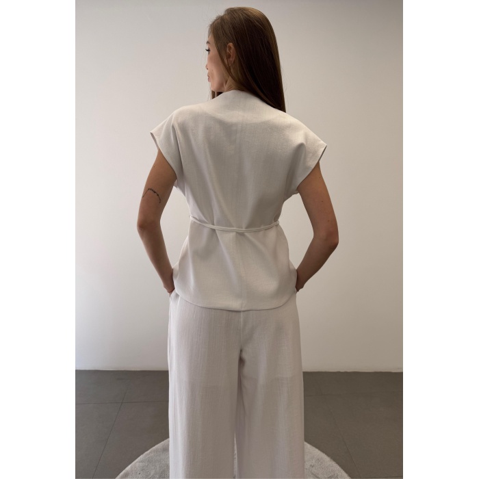 Bağcıklı Yelek Pantolon Takım Elbise