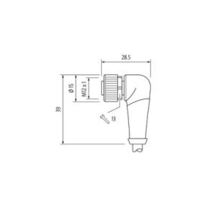 7000-12341-6141000 SENSÖR KABLOSU M12 4-PIN 90-DER 10-MT PVC FEMALE