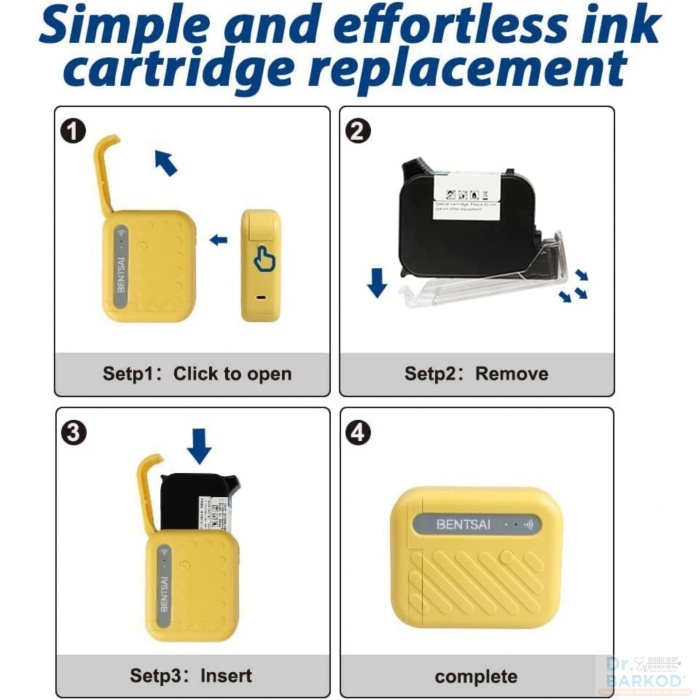Bentsai Mini inkjet Sarı Tarih Kodlama Makinası