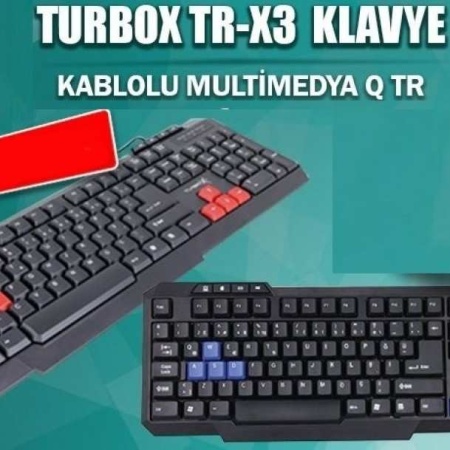Turbox TR-X3B Multimedia Oyuncu Gaming Klavye