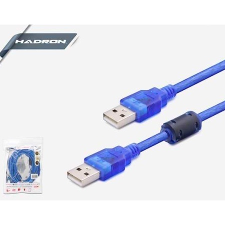 HADRON HR4021/100 USB KABLO ERKEK/ERKEK 30 CM TRANSPARENT