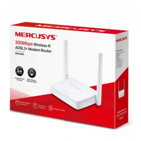 TP-Link Mercusys MW300D 300Mbps Wireless N ADSL2 Modem Router