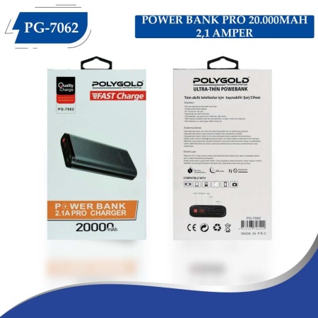PG-7062 PRO POWER BANK 20000MAH (2,1 QUALTY ŞARZ)