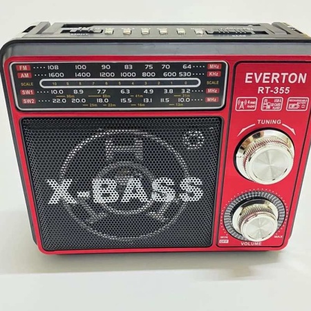 Everton RT-355 USB-SD-FM- 4 Band Radyo Şarjlı Müzik Kutusu Fener