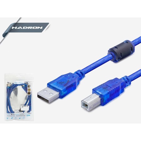 HADRON HN4080/100 KABLO PRINTER TO USB 3MT USB 2.0 TRANSPARENT