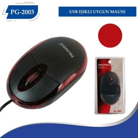 PG-2003 USB IŞIKLI UYGUN MAUSE