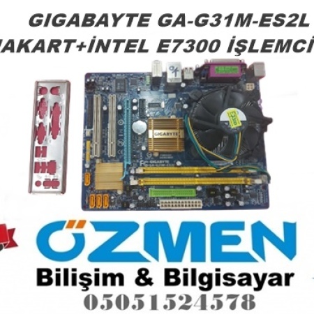 GIGABAYTE GA-G31M-ES2L ANAKART+İNTEL E7300 İŞLEMCİ+FAN