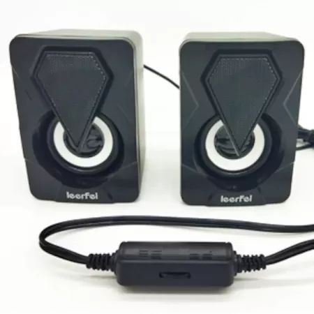LEERFEI Bilgisayar Hoparlörü Rgb Led Işıklı Gaming Oyuncu Hoparlörü 3.5mm Jack Usb Speaker 1+1 Ses Sistemi