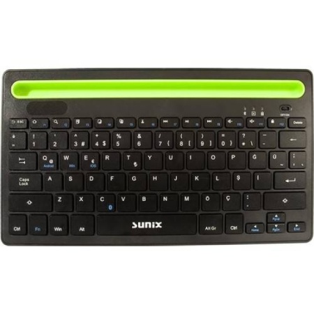 Sunix KYB01 PC/Laptop/Android/iOS Uyumlu Bluetooth Kablosuz Standlı Klavye Türkçe Q