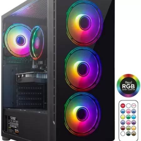 DangerZone 192-7 Powersiz Kumandalı 4x RGB Fan USB 3.0 ATX Gaming Bilgisayar Kasası