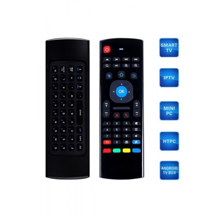 Kablosuz Klavye Mouse Smart Tv Box Pc Şarjlı Akıllı Kumanda Klavyeli Akıllı Tv Kumandası