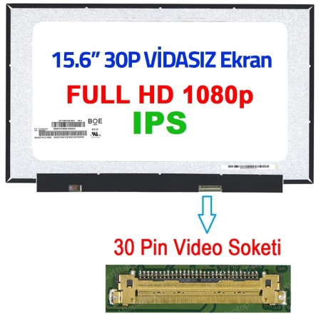 NT156FHM-N61 V8.0 15.6 30 Pin Vidasız Ekran Panel 1080p 350mm