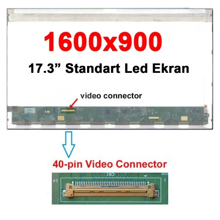 N173FGE-L13 REV.C4 17.3 Ekran 40 Pin Standart Led Panel 1600x900