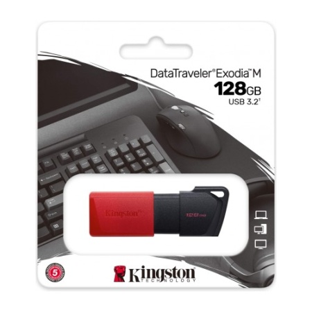 Kıngston DTXM/128GB USB 3.2 Data Traveler Exodia M Flash Disk (Kırmızı)