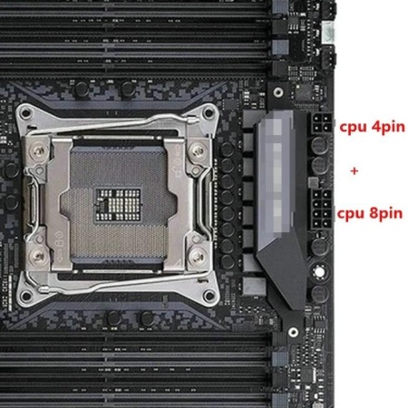 EPS 12V CPU Dişi To ATX 8+4 Pin Power Supply Çevirici Dönüştürücü Adaptör Kablosu