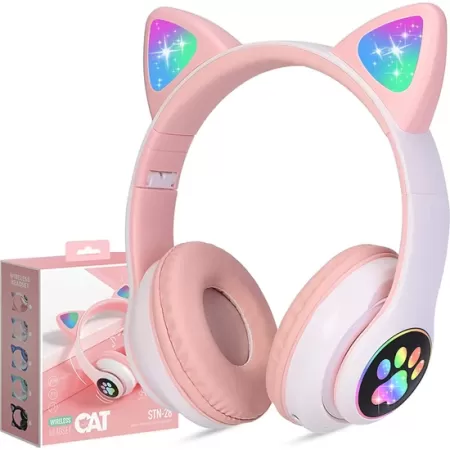 LED Işıklı Bluetooth Kedi Kulaklık