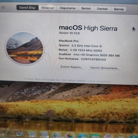 APPLE MACBOOK PRO A1278 İ5