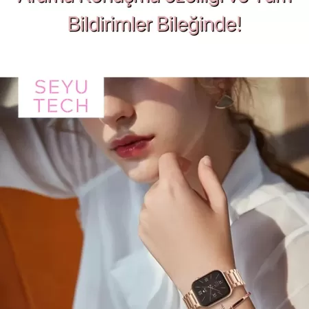 Kadın Akıllı Saat Smart Watch G9 Mini 3 Kordon Flamingo ve Kolye Hediyeli Ios ve Android Uyumlu