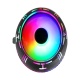 Rainbow Ufo İşlemci Fanı Intel AMD Uyumlu 3 PIN Hidrolik CPU RGB Fan