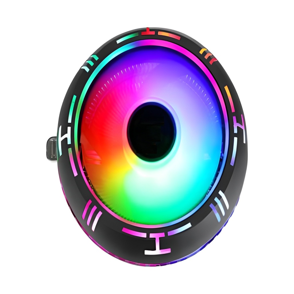 Rainbow Ufo İşlemci Fanı Intel AMD Uyumlu 3 PIN Hidrolik CPU RGB Fan sivas