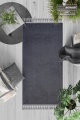 Antrasit Yolluk Puffy Peluş Yıkanabilir Halı