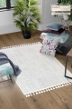 Beyaz Puffy Peluş Yıkanabilir Halı